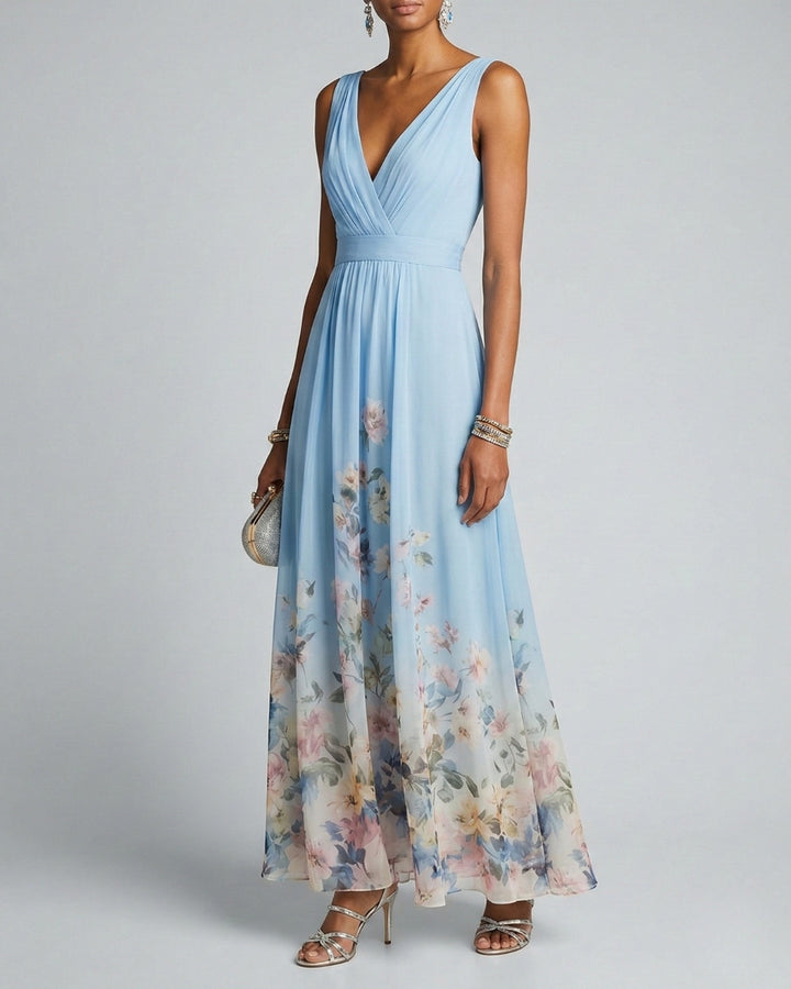 Luna’s Enchanted Twilight V-Neck Maxi Dress