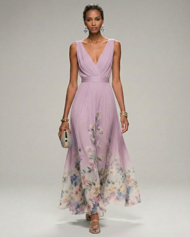 Luna’s Enchanted Twilight V-Neck Maxi Dress