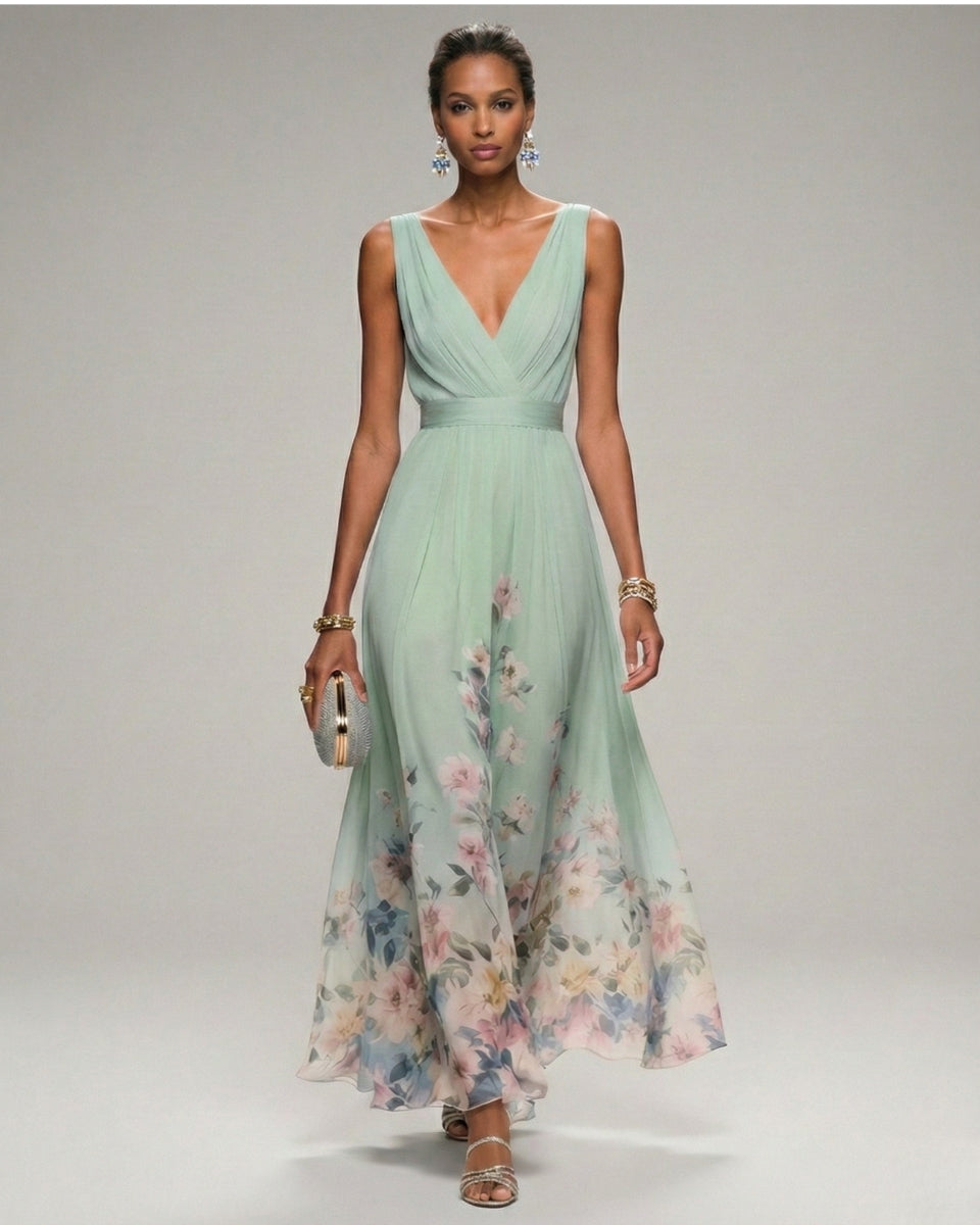 Luna’s Enchanted Twilight V-Neck Maxi Dress