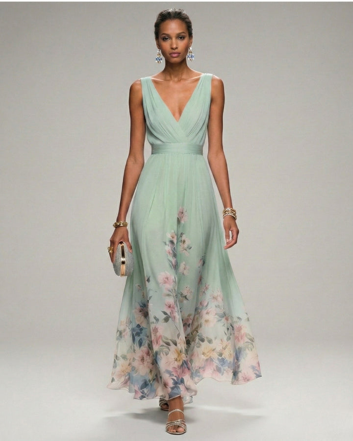 Luna’s Enchanted Twilight V-Neck Maxi Dress