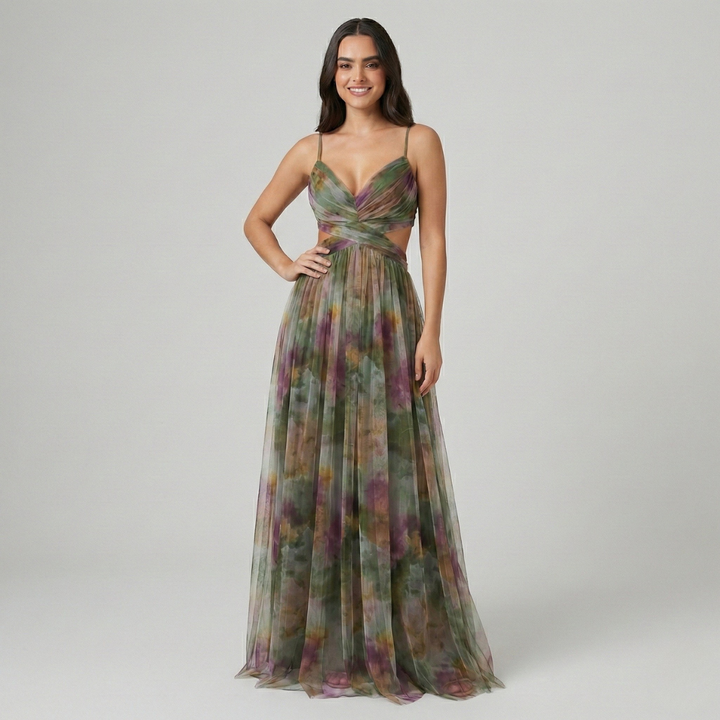 Luna’s Enchanted Bloom Twist Maxi Dress