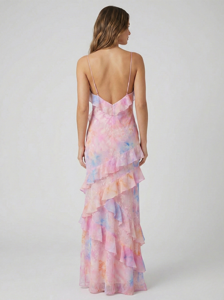 Luna’s Ethereal Flow Ruffle Maxi Dress