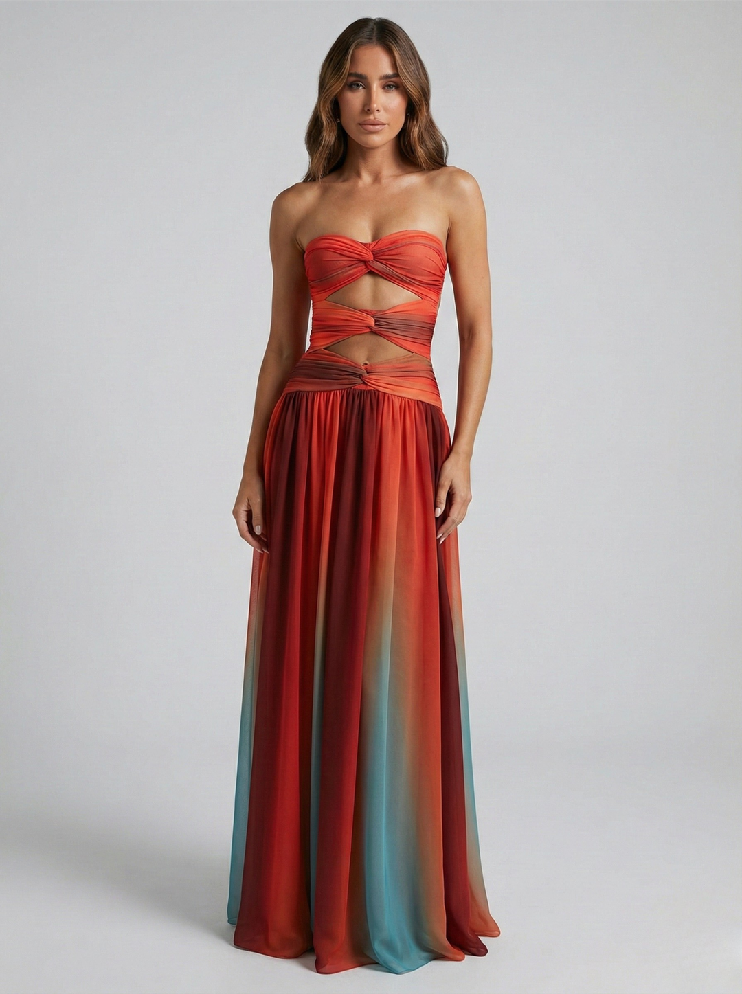 Luna’s Fireheart Mirage Hollow-Out Maxi Dress
