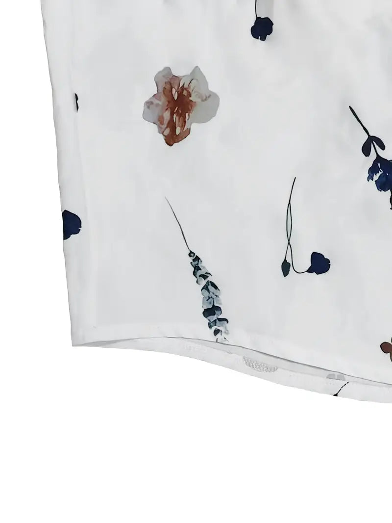 Luna’s Whispers of Bloom Button-Up Mini Dress