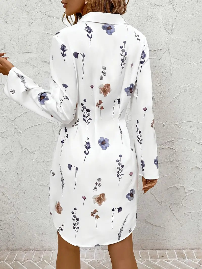 Luna’s Whispers of Bloom Button-Up Mini Dress