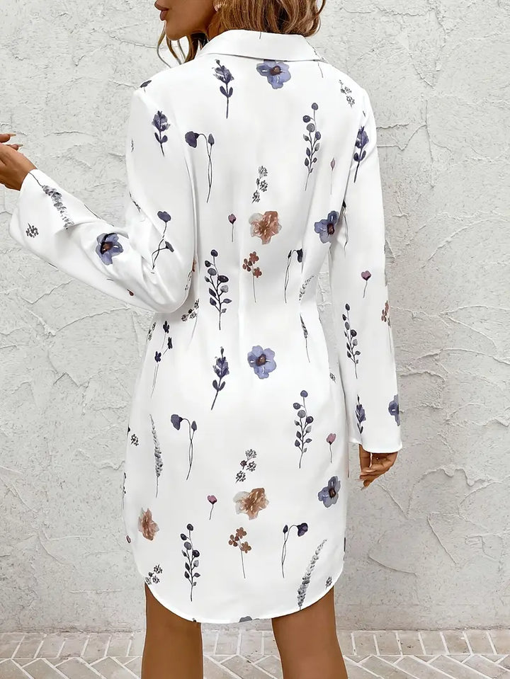 Luna’s Whispers of Bloom Button-Up Mini Dress