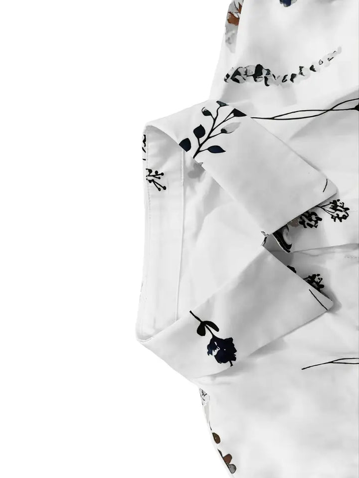 Luna’s Whispers of Bloom Button-Up Mini Dress
