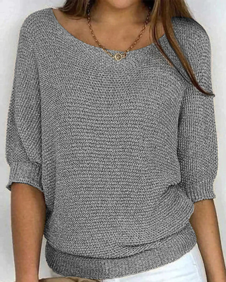 Luna’s Boatneck Textured Relaxed Jumper
