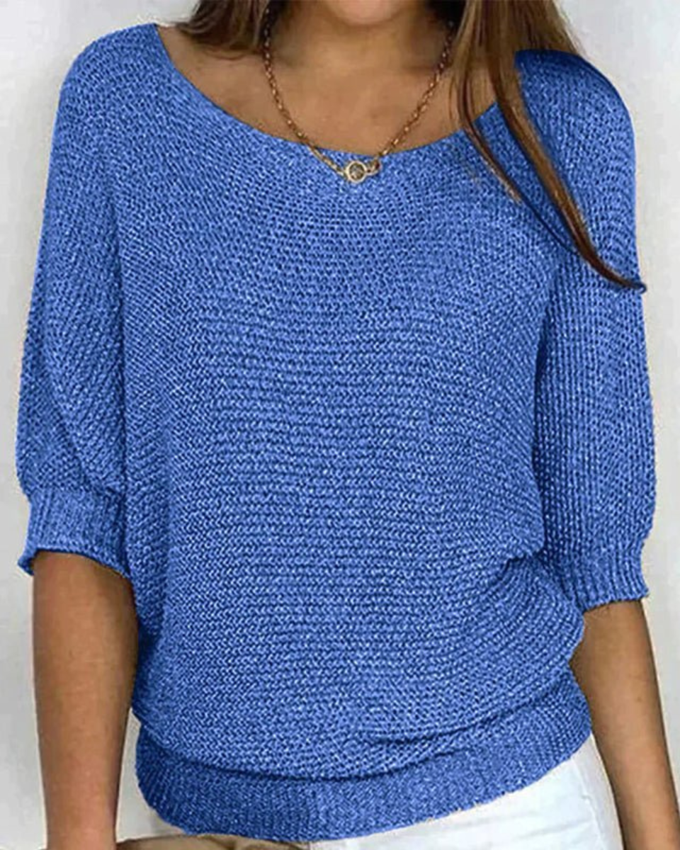 Luna’s Boatneck Textured Relaxed Jumper