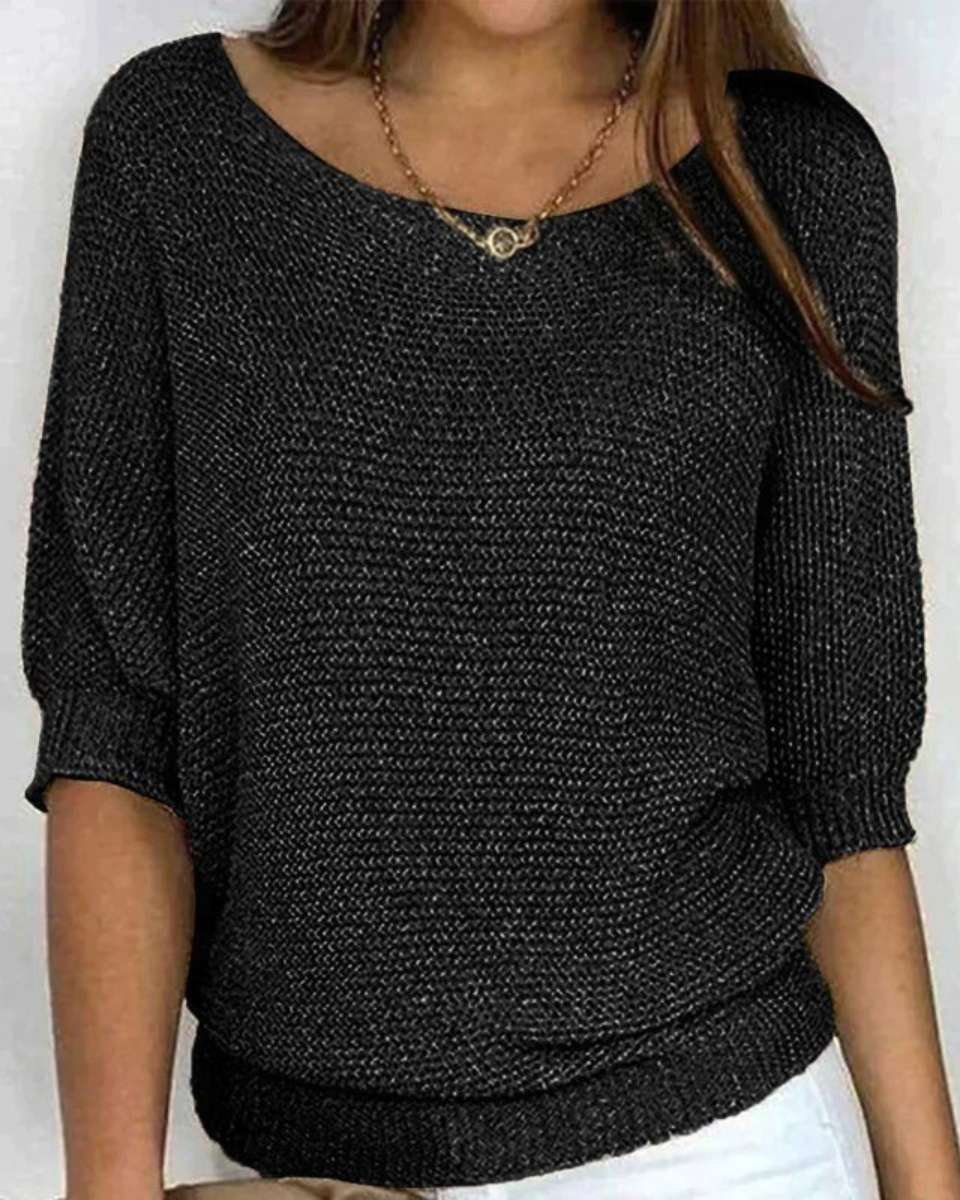 Luna’s Boatneck Textured Relaxed Jumper