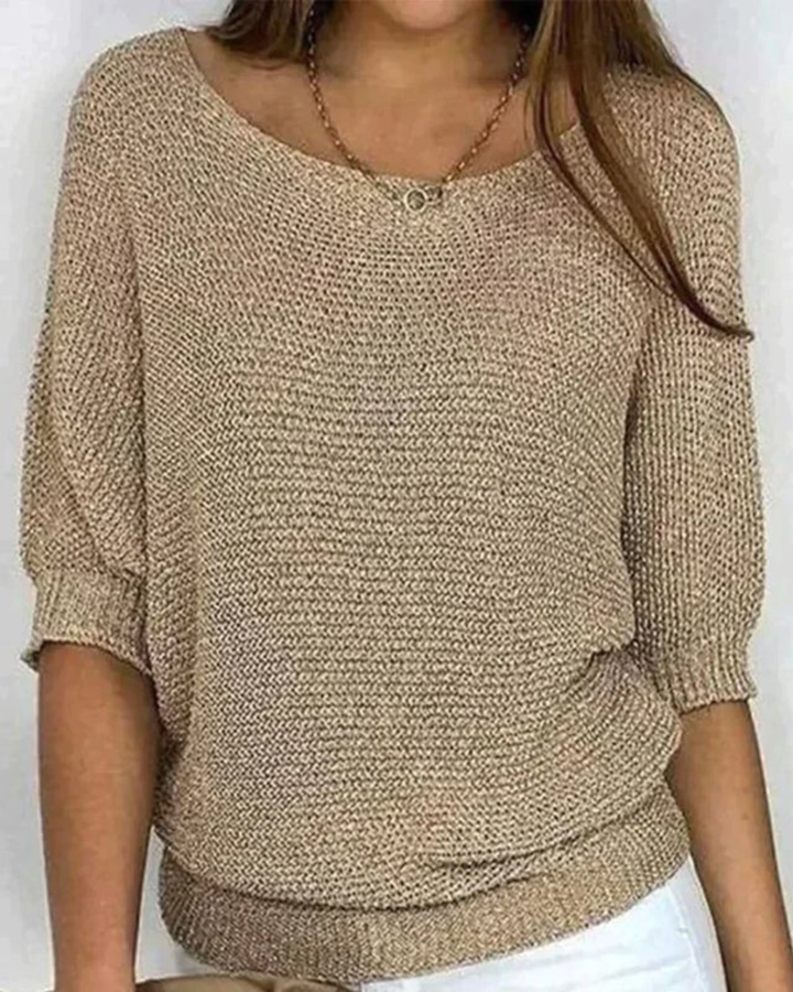 Luna’s Boatneck Textured Relaxed Jumper