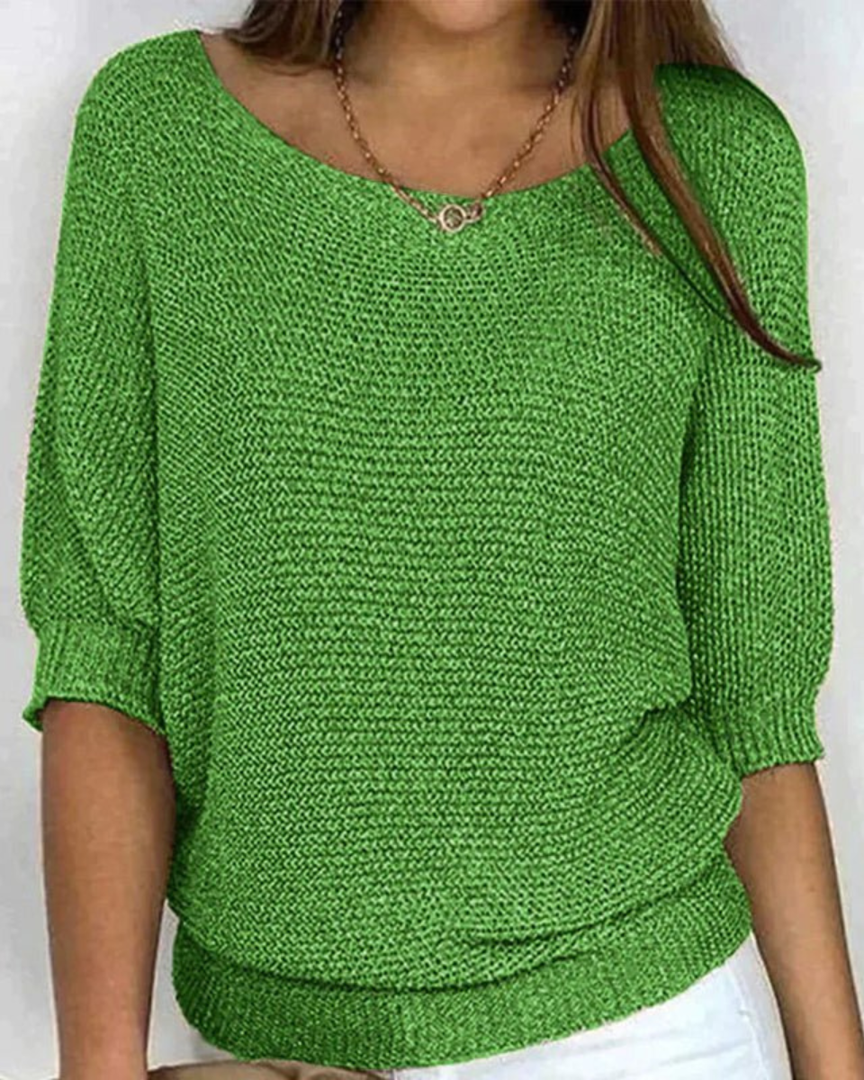 Luna’s Boatneck Textured Relaxed Jumper