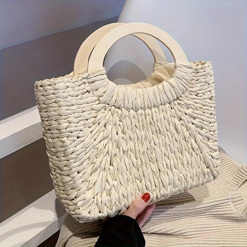 Luna’s Bohemian Charm Woven Handbag