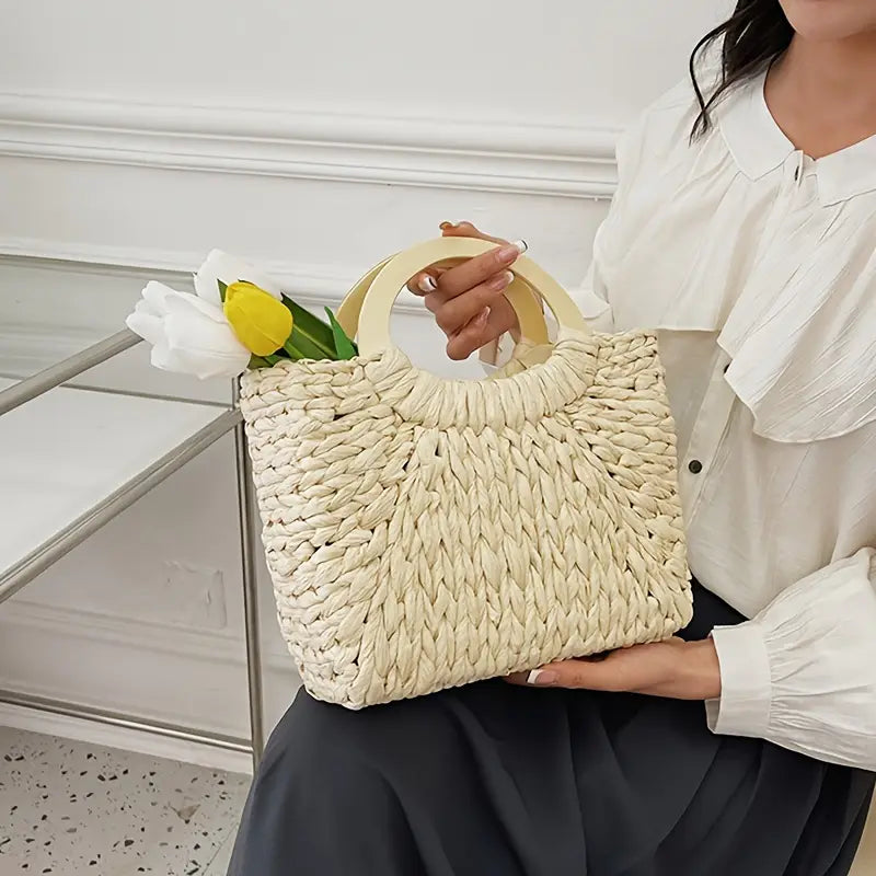 Luna’s Bohemian Charm Woven Handbag