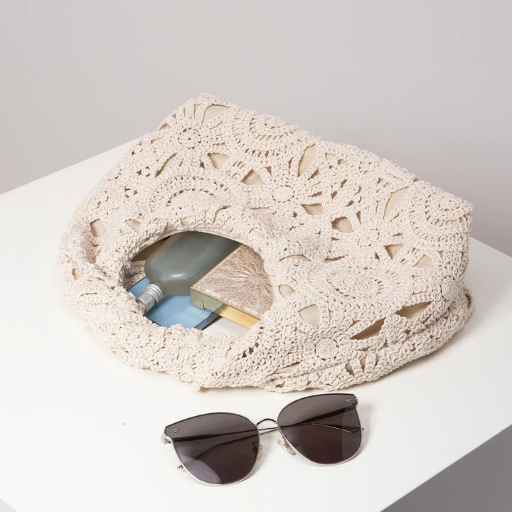Luna’s Bohemian Crochet Handle Bag