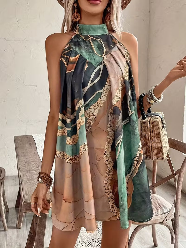 Luna’s Bohemian Whimsy Draped Summer Dress