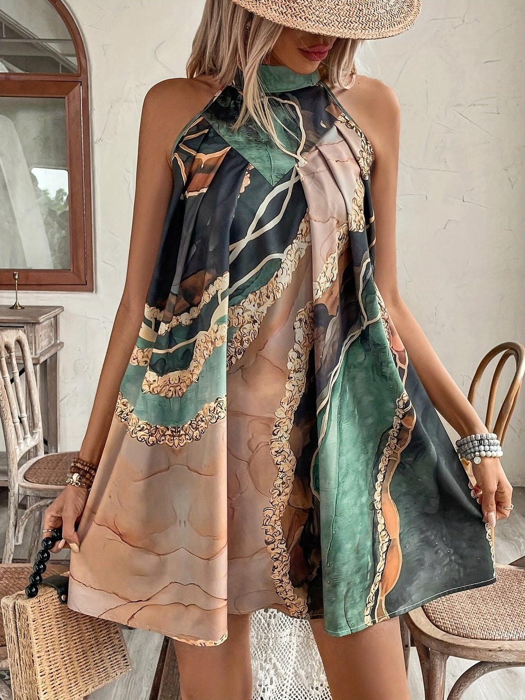 Luna’s Bohemian Whimsy Draped Summer Dress