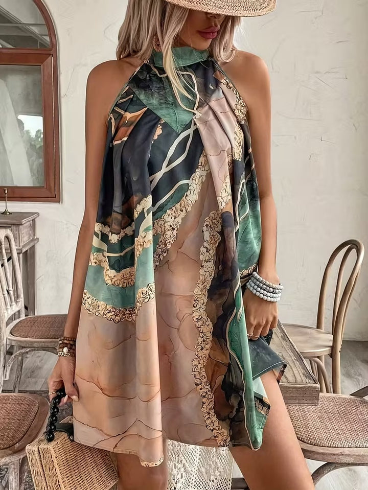 Luna’s Bohemian Whimsy Draped Summer Dress