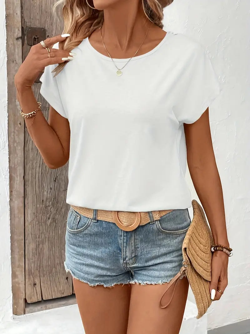 Luna’s Boho Whispers Lace-Back Tee