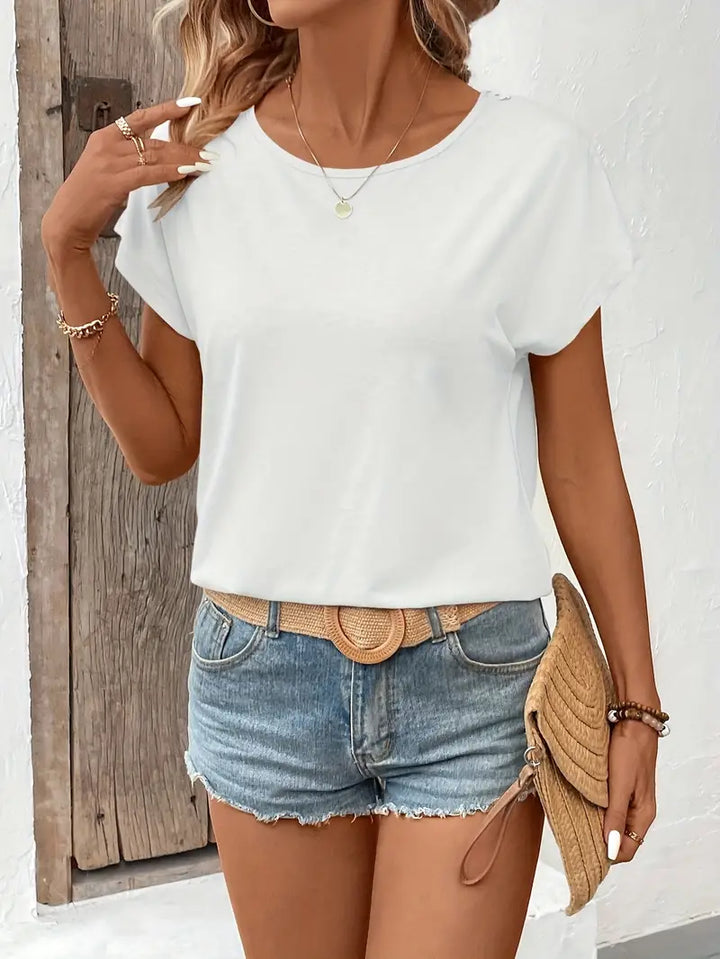 Luna’s Boho Whispers Lace-Back Tee