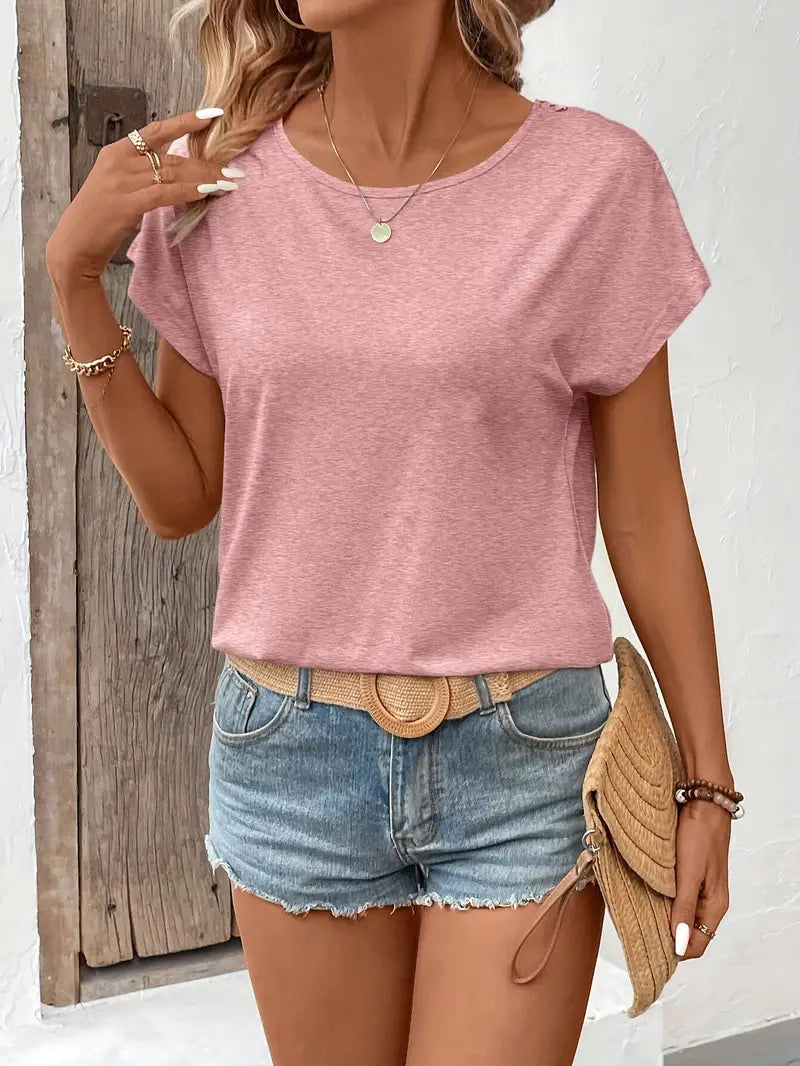 Luna’s Boho Whispers Lace-Back Tee