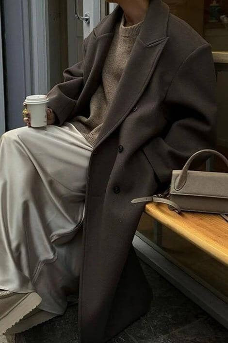 Luna’s Bold Allure Oversized Coat
