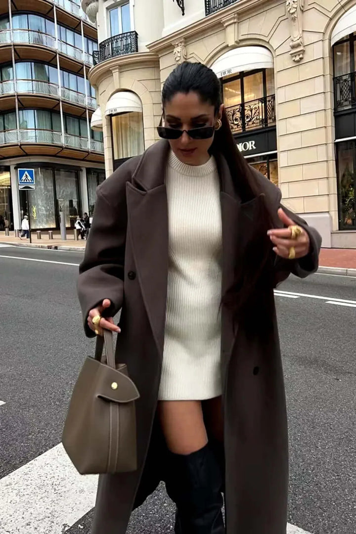 Luna’s Bold Allure Oversized Coat