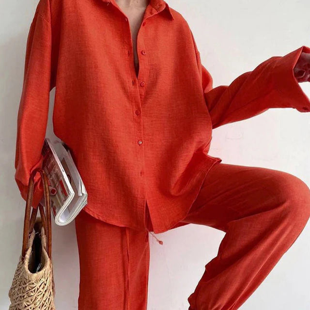 Luna’s Bold Allure Relaxed Two-Piece Set