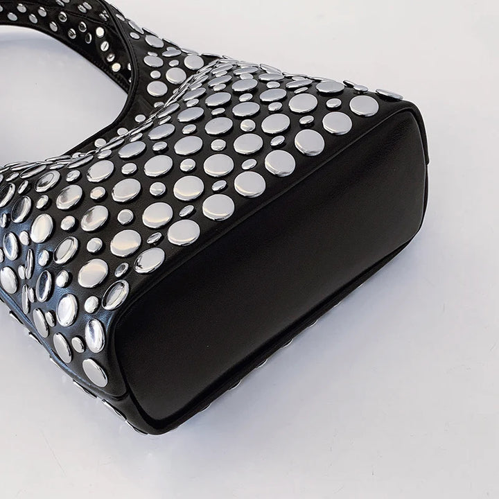 Luna’s Bold Allure Studded Shoulder Bag