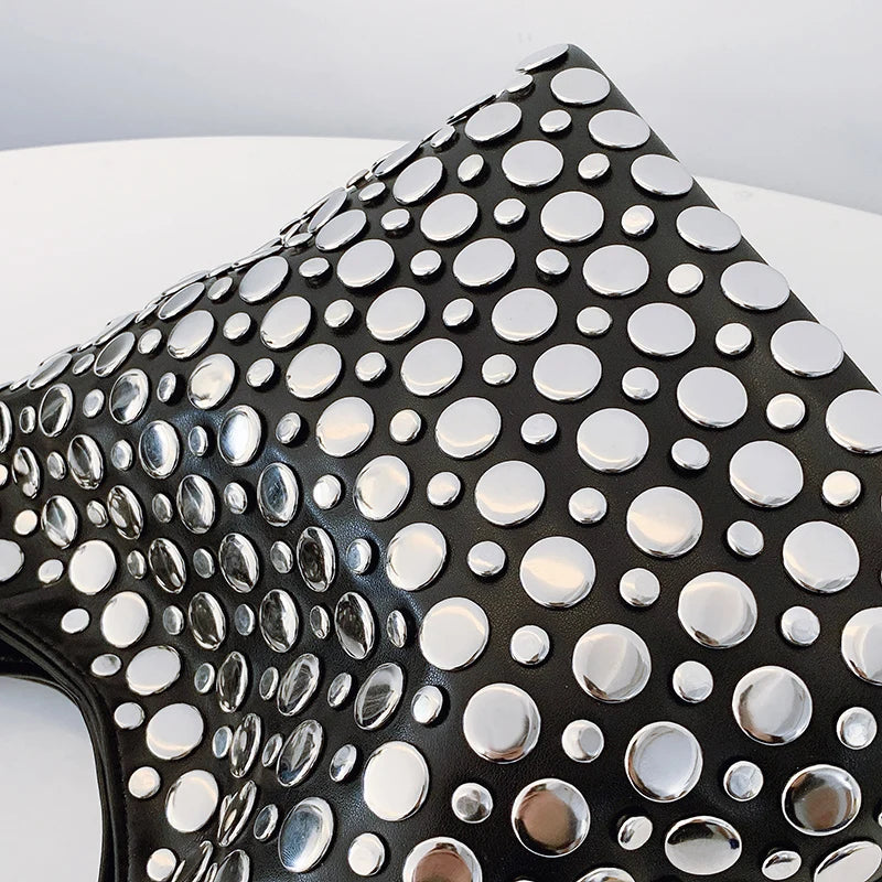 Luna’s Bold Allure Studded Shoulder Bag