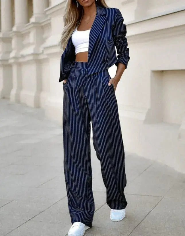 Luna’s Bold Grace Cropped Blazer Trouser Set