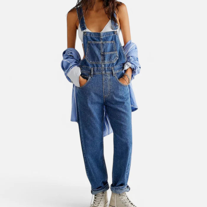 Luna’s Carefree Charm Denim Jumpsuit