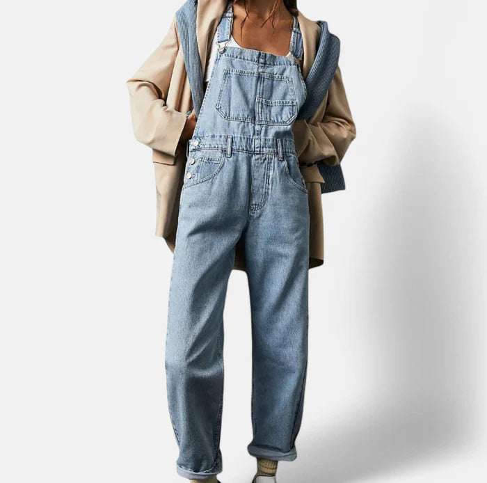 Luna’s Carefree Charm Denim Jumpsuit