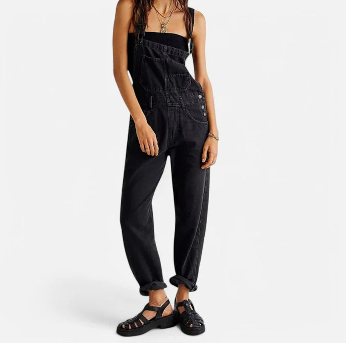 Luna’s Carefree Charm Denim Jumpsuit