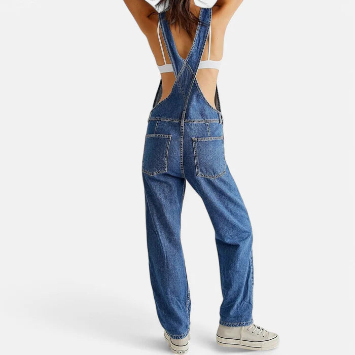 Luna’s Carefree Charm Denim Jumpsuit