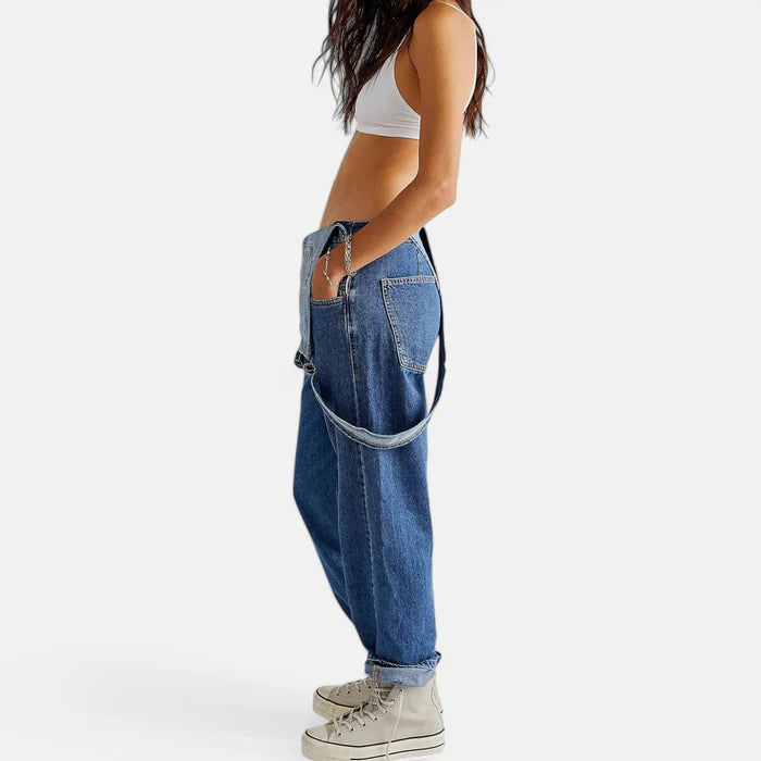Luna’s Carefree Charm Denim Jumpsuit