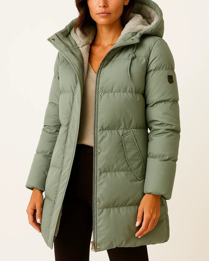 Luna’s Chic Insulated Winter Puffer Jacket Coat