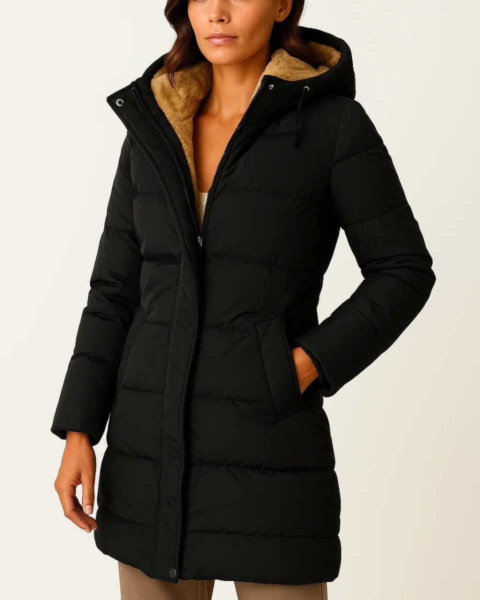 Luna’s Chic Insulated Winter Puffer Jacket Coat