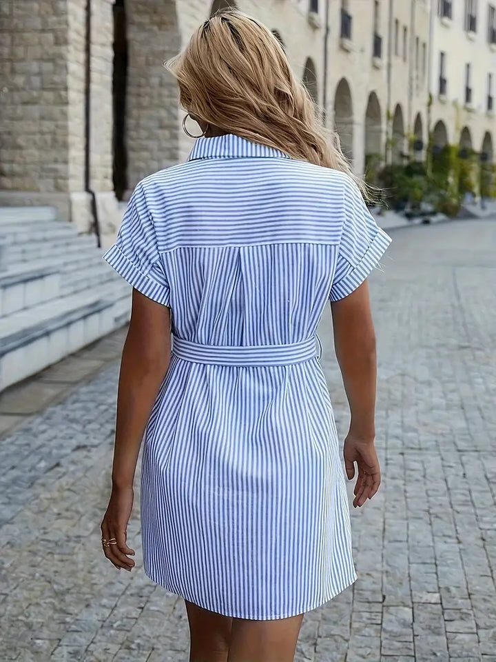 Luna’s City Breeze Buttoned Shirt Mini Dress