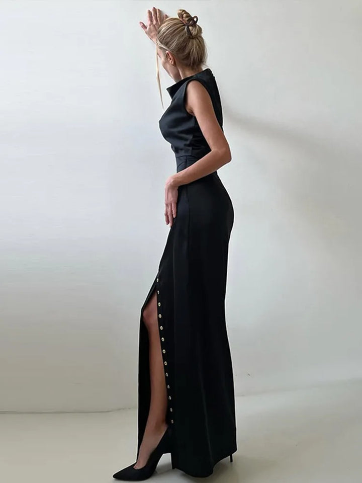 Luna’s Classy Allure Button-Up Two-Piece Set