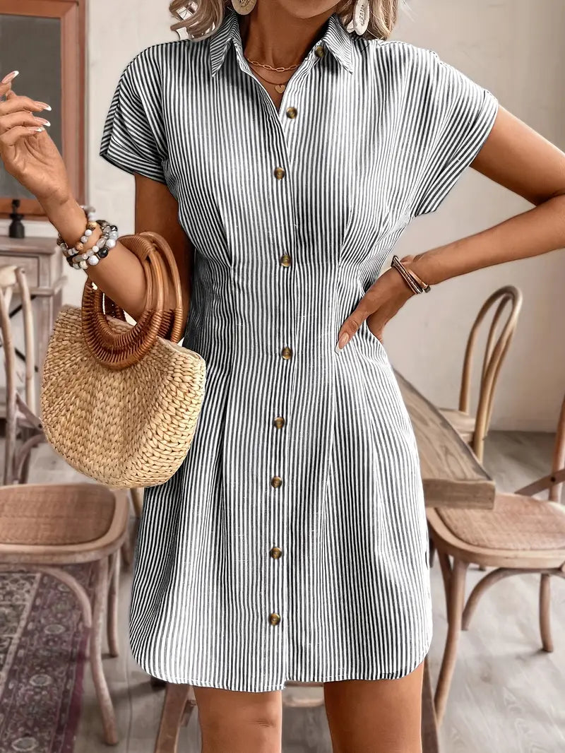 Luna’s Button-Front Mini Dress