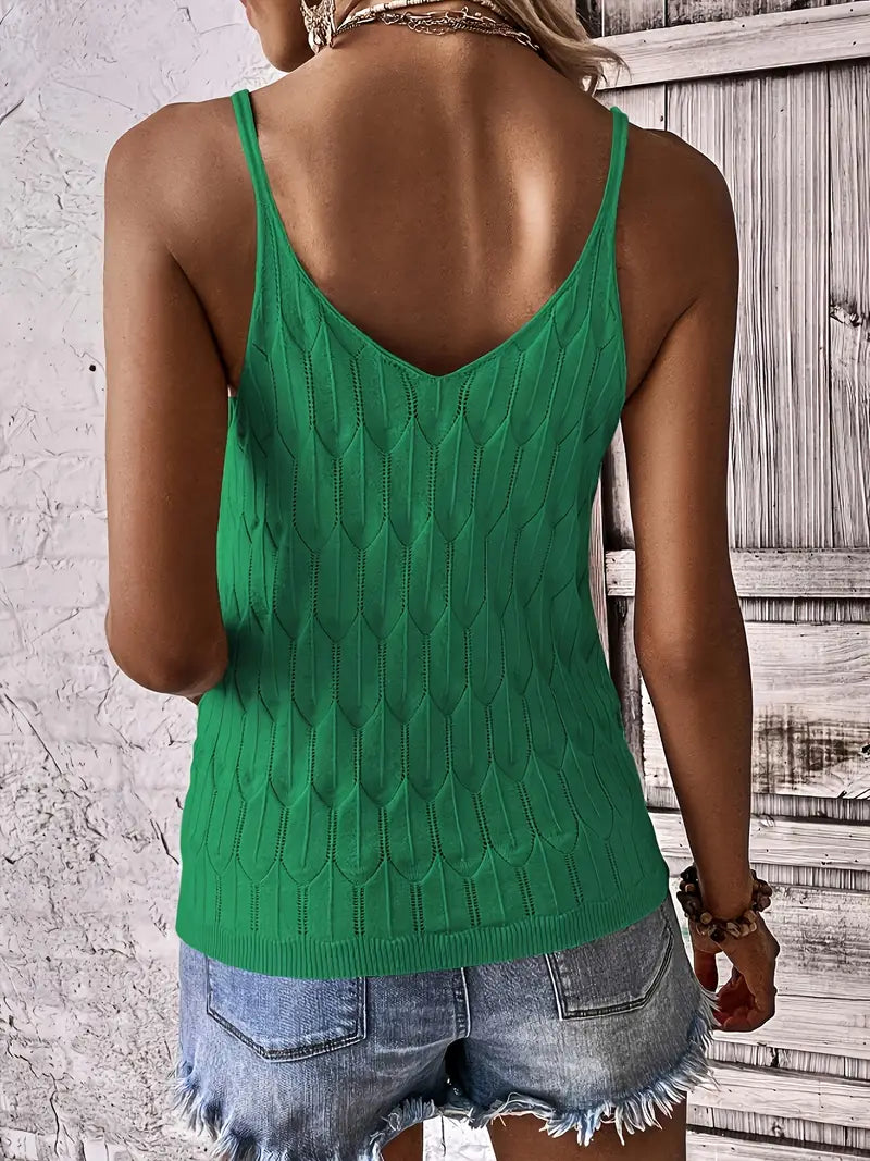 Luna’s Coastal Whisper Textured Knit Tank Top