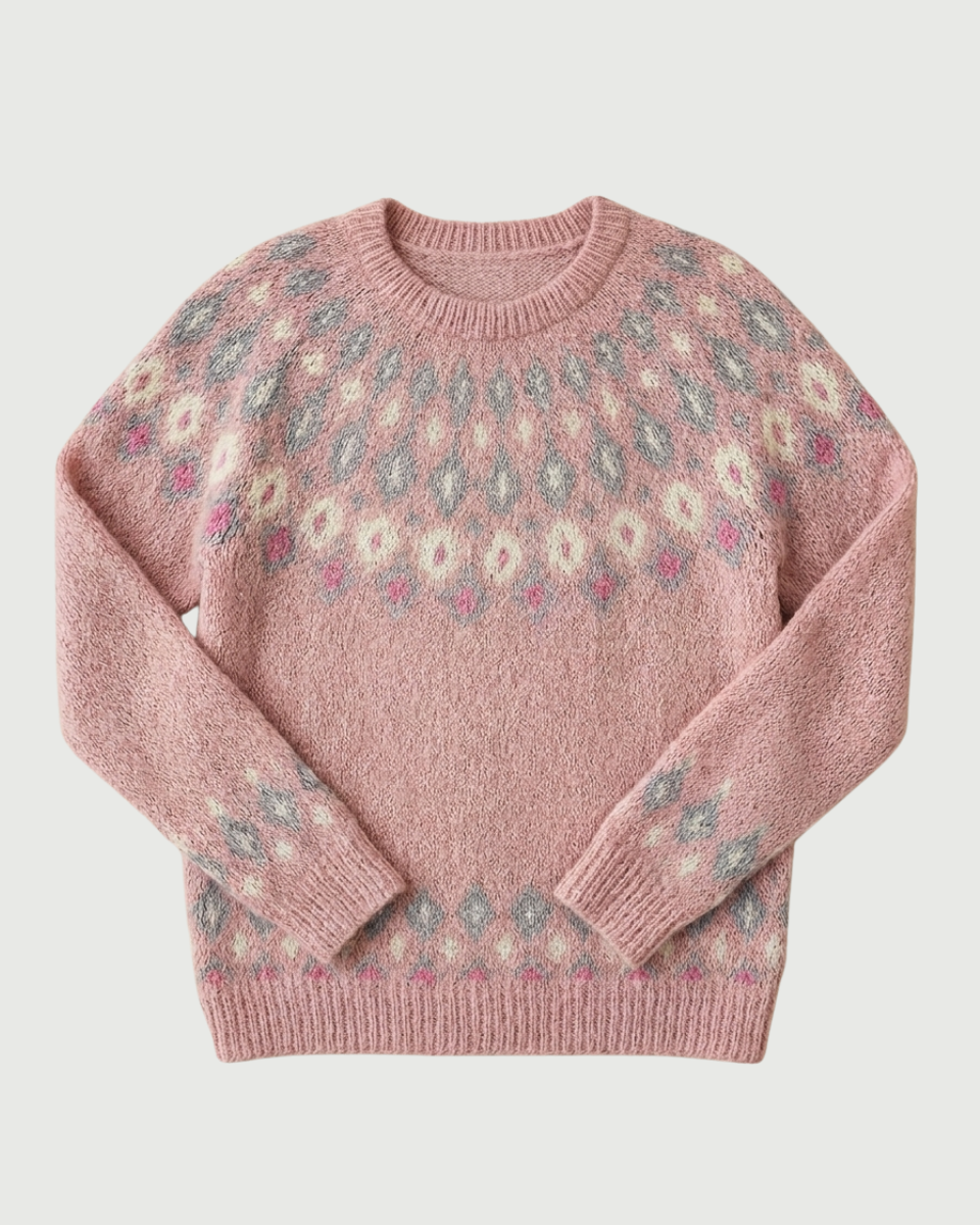 Luna’s Cosy Nordic Pattern Chic Winter Jumper