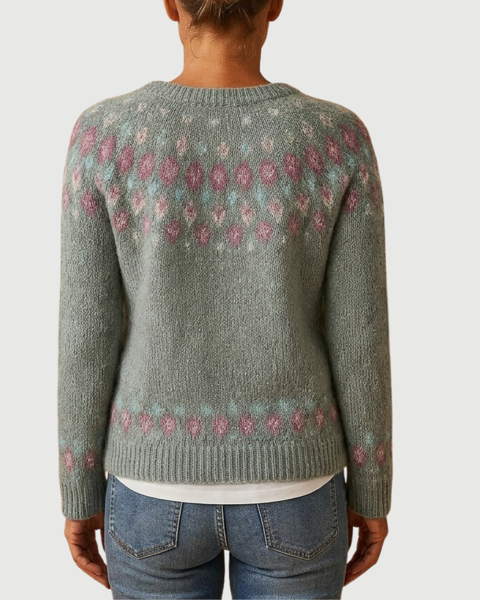 Luna’s Cosy Nordic Pattern Chic Winter Jumper