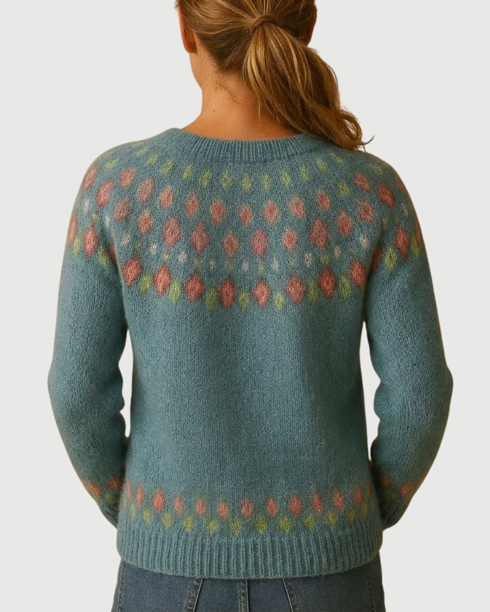 Luna’s Cosy Nordic Pattern Chic Winter Jumper