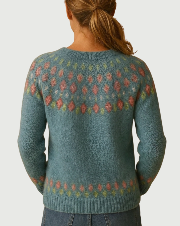 Luna’s Cosy Nordic Pattern Chic Winter Jumper