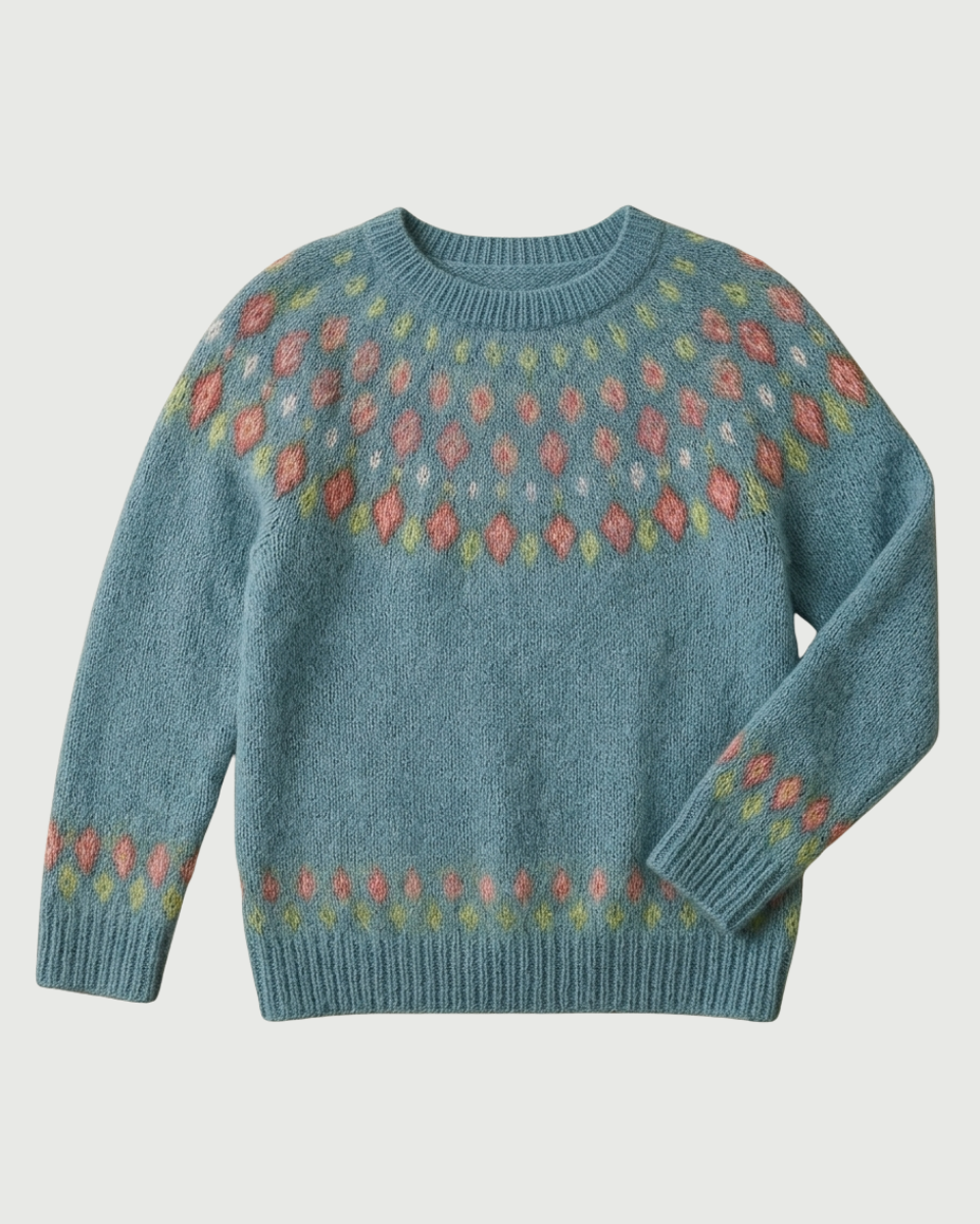 Luna’s Cosy Nordic Pattern Chic Winter Jumper