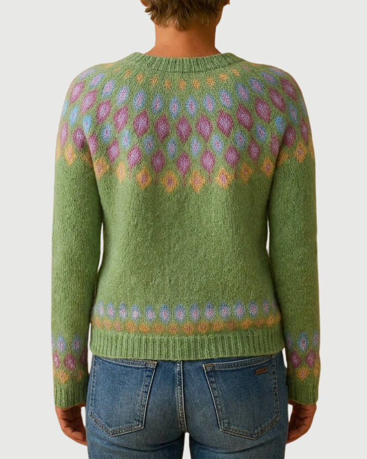 Luna’s Cosy Nordic Pattern Chic Winter Jumper