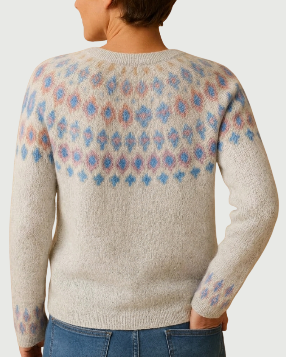 Luna’s Cosy Nordic Pattern Chic Winter Jumper