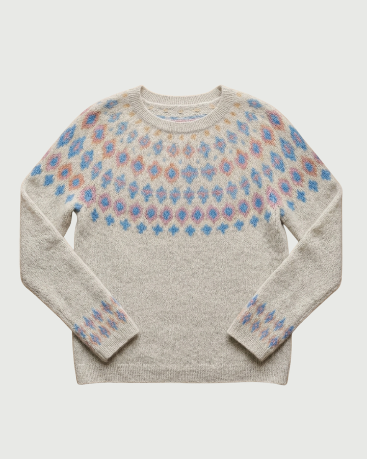 Luna’s Cosy Nordic Pattern Chic Winter Jumper